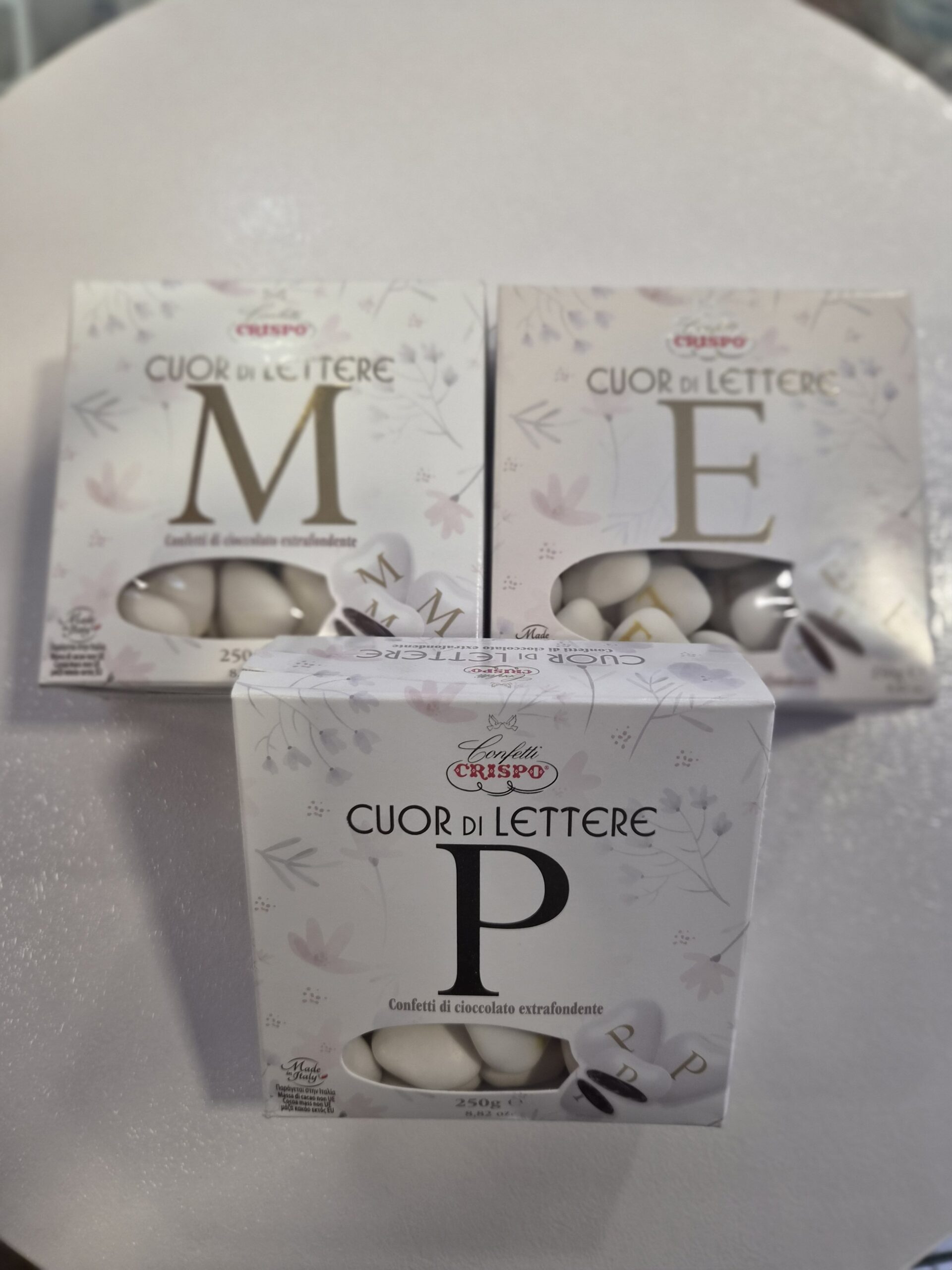 cuor di lettere bianchi Crispo
